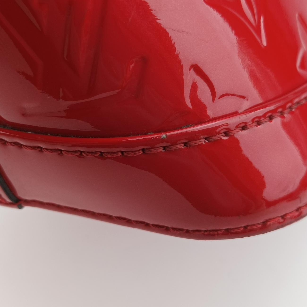 Pre-owned Louis Vuitton Lockit PM CHERRY Vernis M90253 handbag | stylenewstar