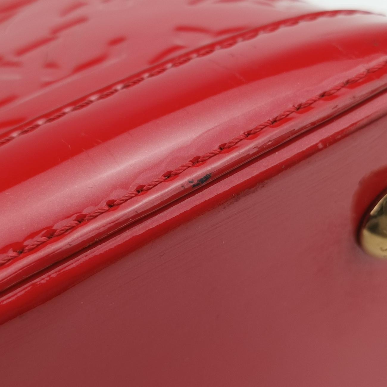 Pre-owned Louis Vuitton Lockit PM CHERRY Vernis M90253 handbag | stylenewstar