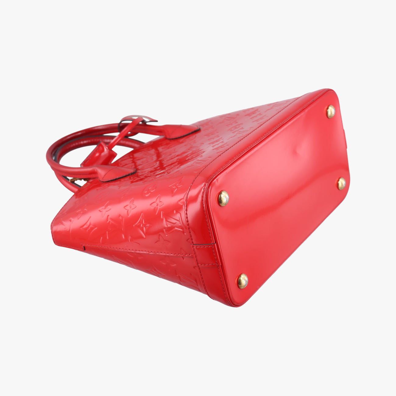 Pre-owned Louis Vuitton Lockit PM CHERRY Vernis M90253 handbag | stylenewstar