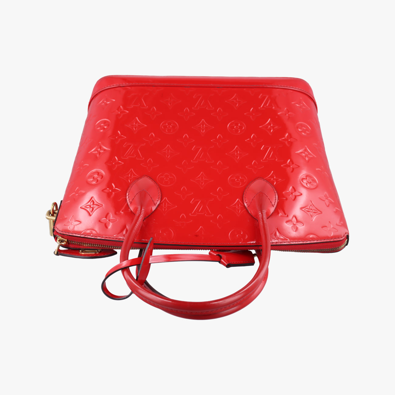 Pre-owned Louis Vuitton Lockit PM CHERRY Vernis M90253 handbag | stylenewstar