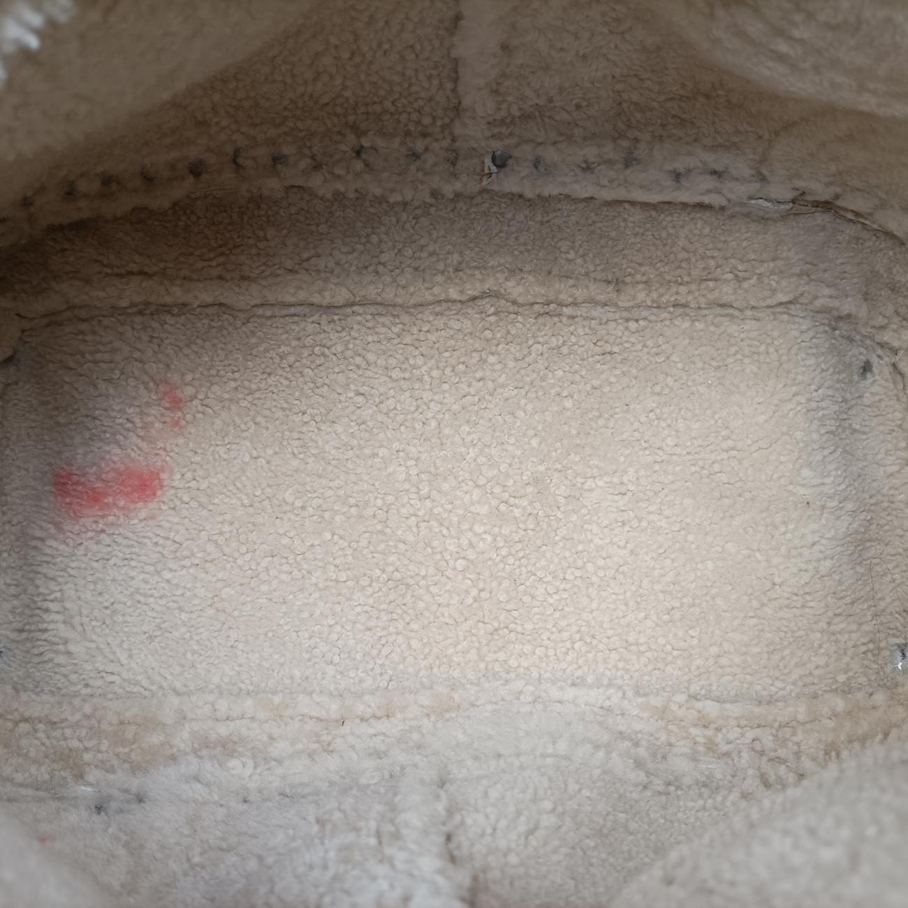 Pre-owned Prada Mouton White Shearling  shoulderbag | stylenewstar