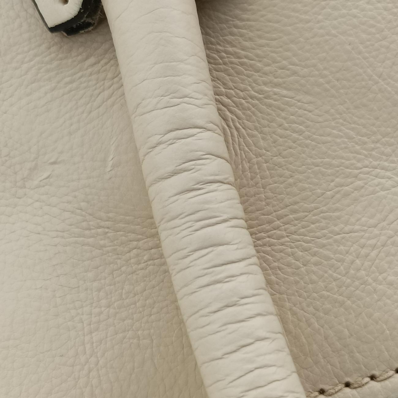 Pre-owned Prada Twin Pocket Double Zip Tote Beige Leather BN2619 shoulderbag | stylenewstar