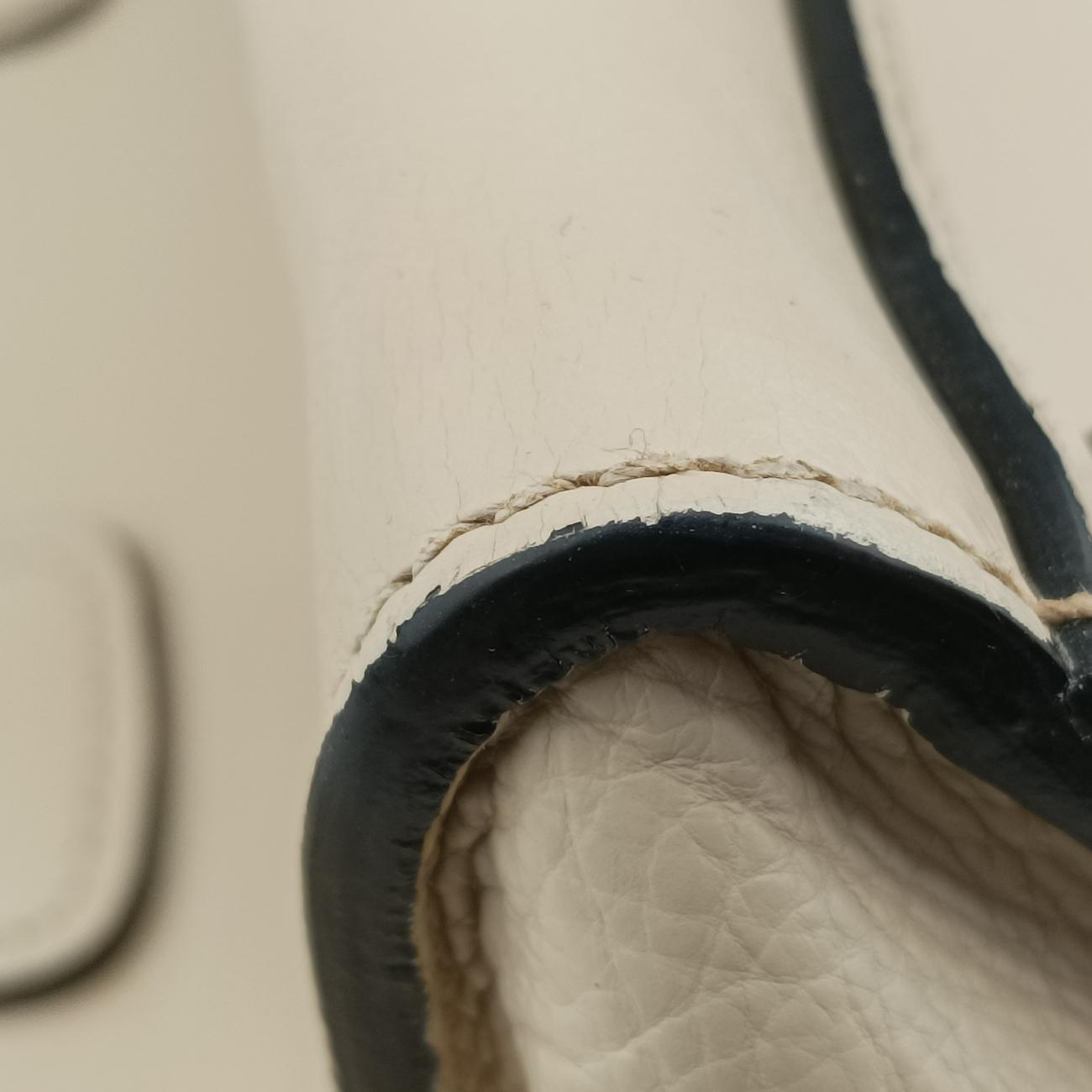 Pre-owned Prada Twin Pocket Double Zip Tote Beige Leather BN2619 shoulderbag | stylenewstar