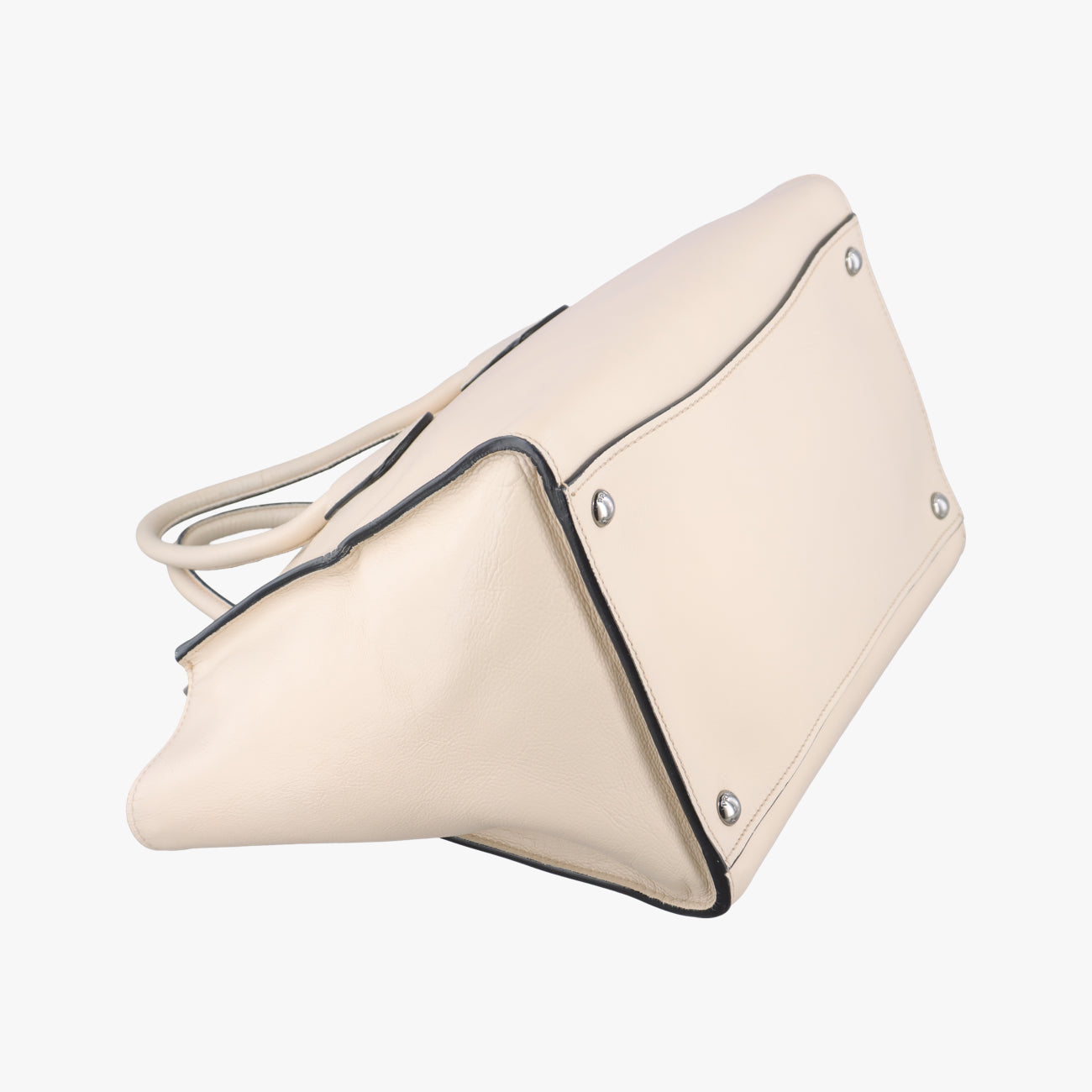 Pre-owned Prada Twin Pocket Double Zip Tote Beige Leather BN2619 shoulderbag | stylenewstar