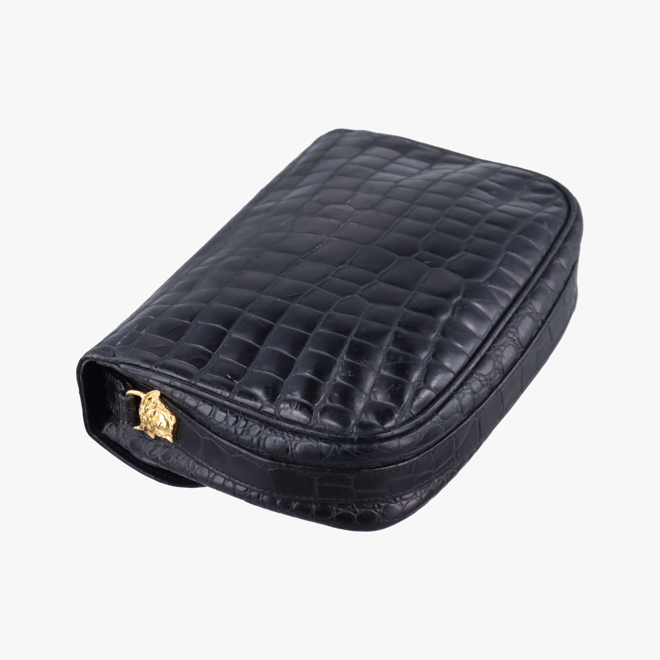 Pre-owned VERSACE Medusa Black leather  shoulderbag | stylenewstar