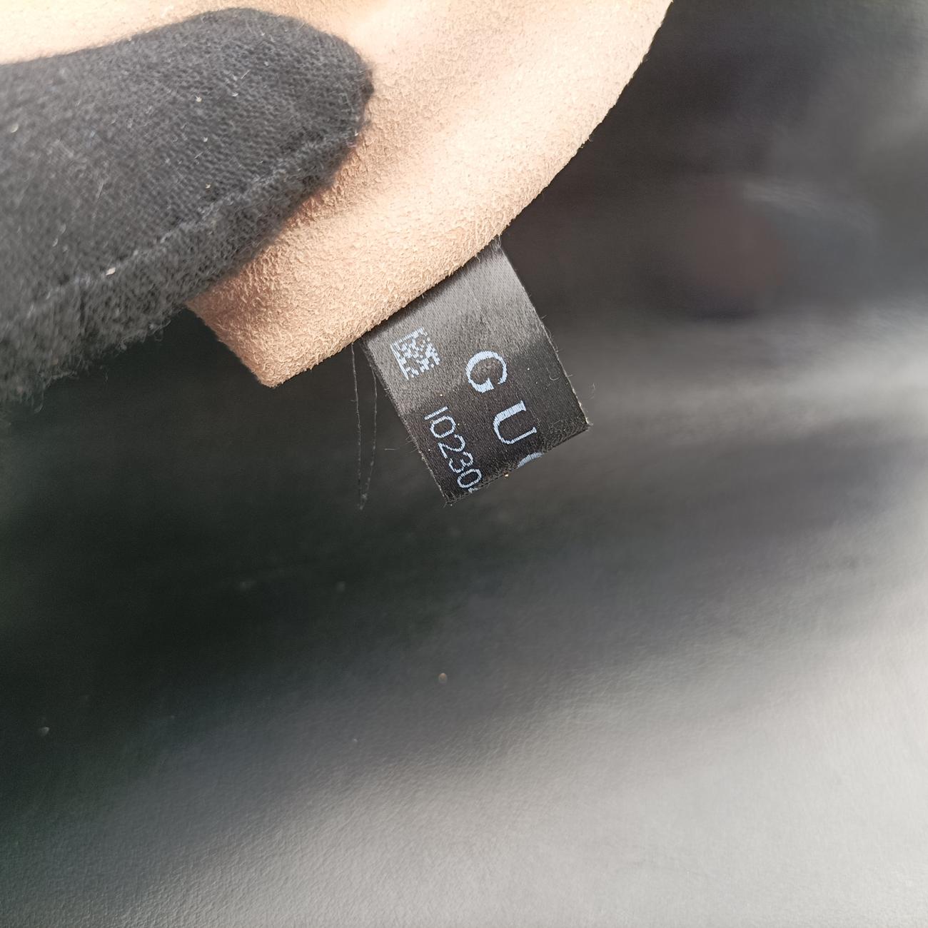 Pre-owned Gucci GG Marmont Black Leather 498109 shoulderbag | stylenewstar