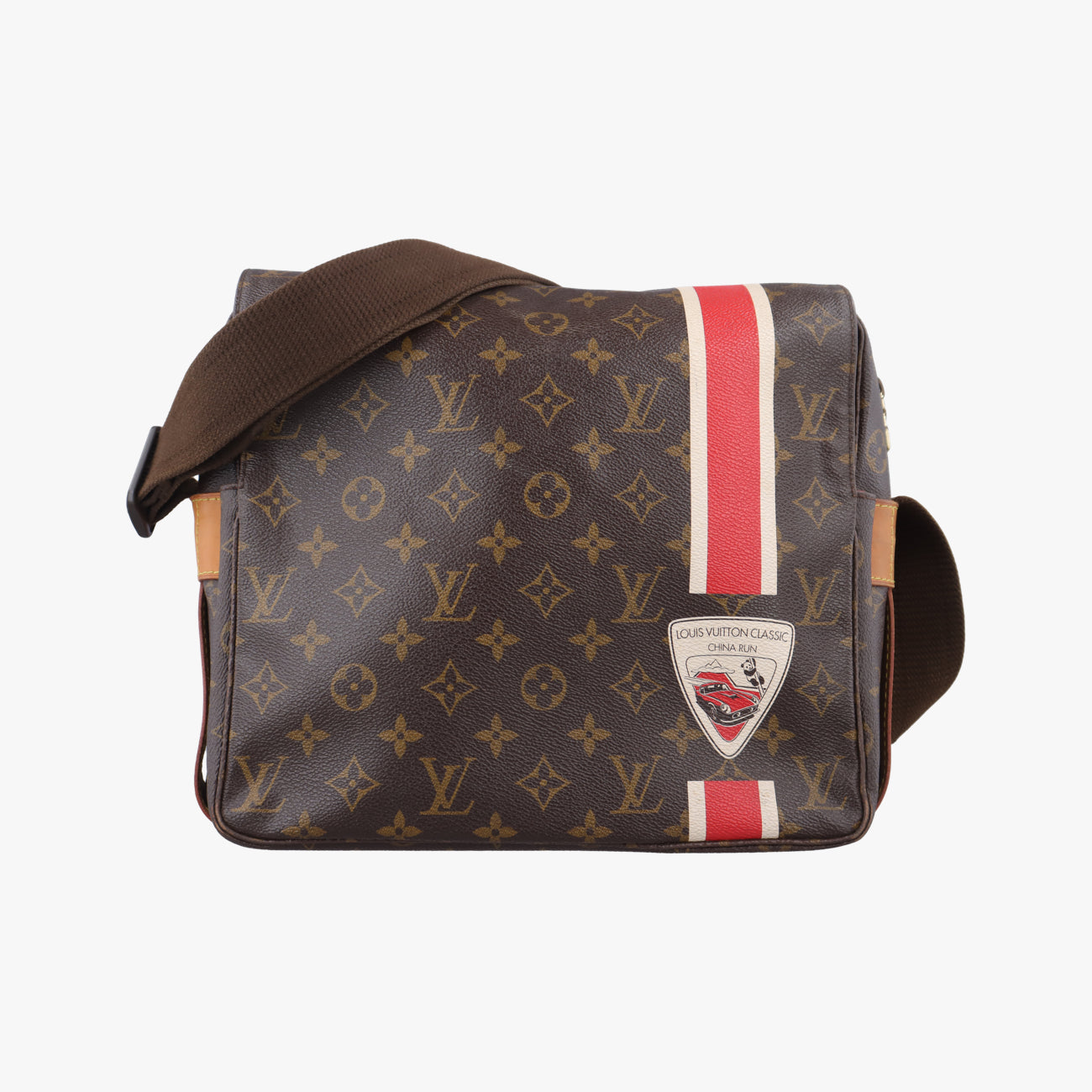 Secondhand Louis Vuitton NAVIGLIO Brown×multicolor Monogram China Run M41431 crossbodybag | stylenewstar