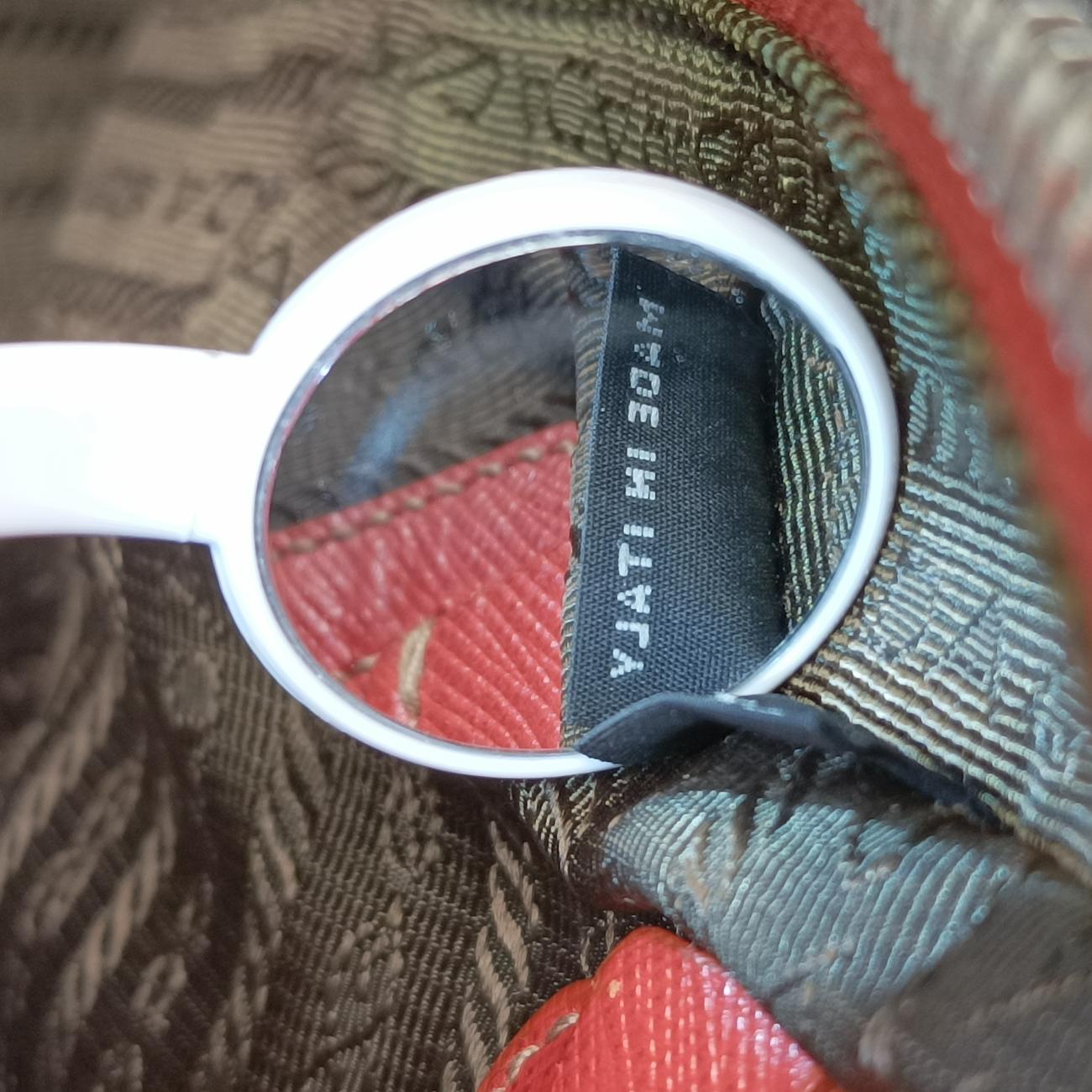 Pre-owned Prada Briefcase Business Orange SAFFIANO Leather VS0305 handbag | stylenewstar