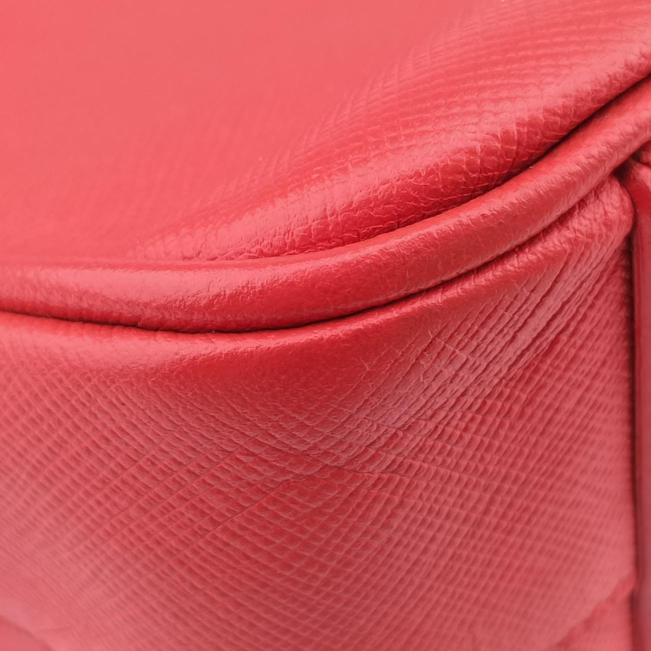 Pre-owned Prada Briefcase Business Orange SAFFIANO Leather VS0305 handbag | stylenewstar