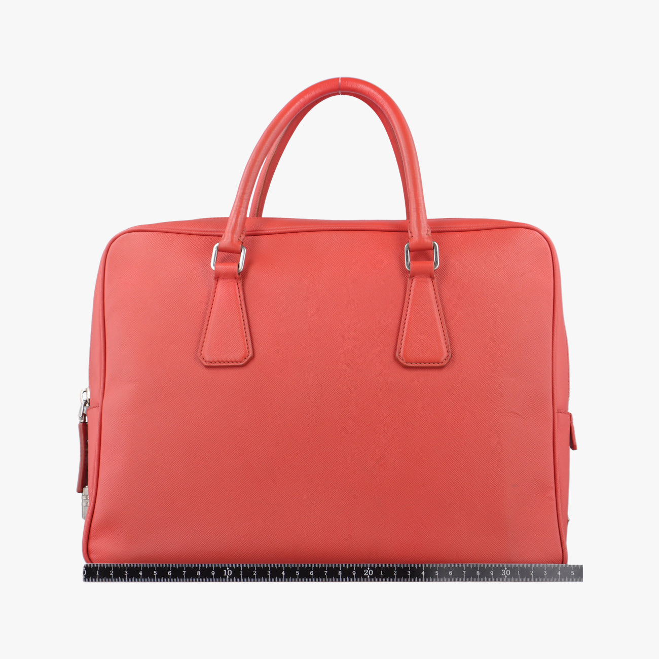 Pre-owned Prada Briefcase Business Orange SAFFIANO Leather VS0305 handbag | stylenewstar