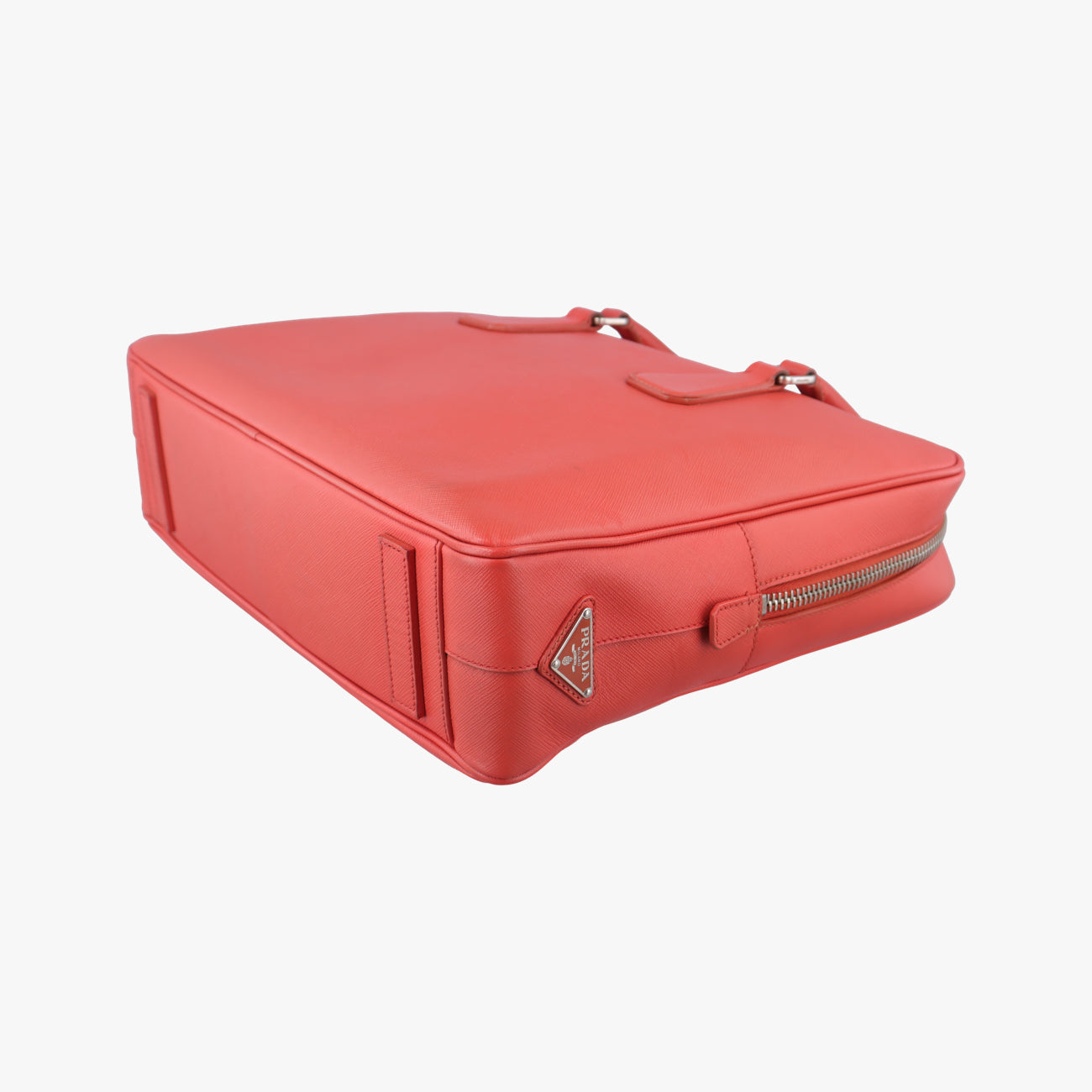 Pre-owned Prada Briefcase Business Orange SAFFIANO Leather VS0305 handbag | stylenewstar