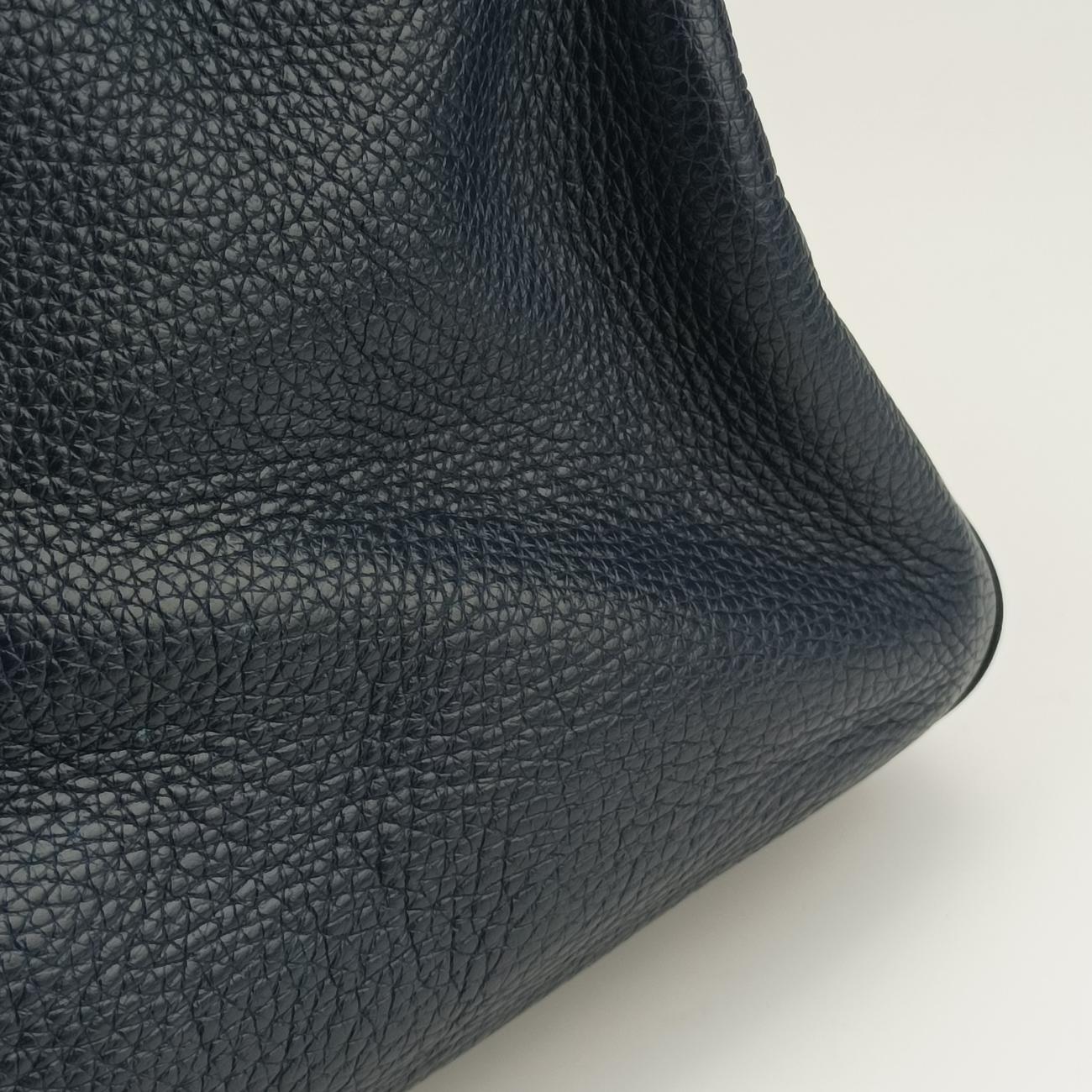 Vintage Hermes Lindy 34 Bleu Nuit Taurillon Clémence  shoulderbag | stylenewstar