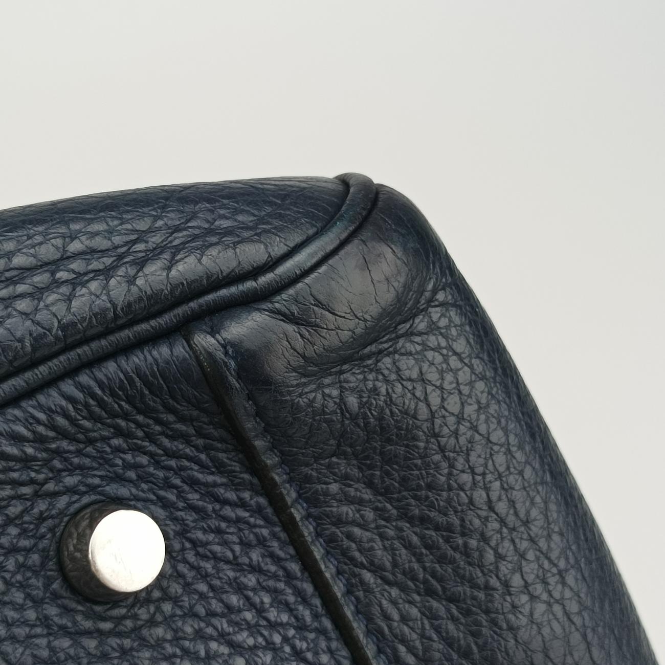 Vintage Hermes Lindy 34 Bleu Nuit Taurillon Clémence  shoulderbag | stylenewstar