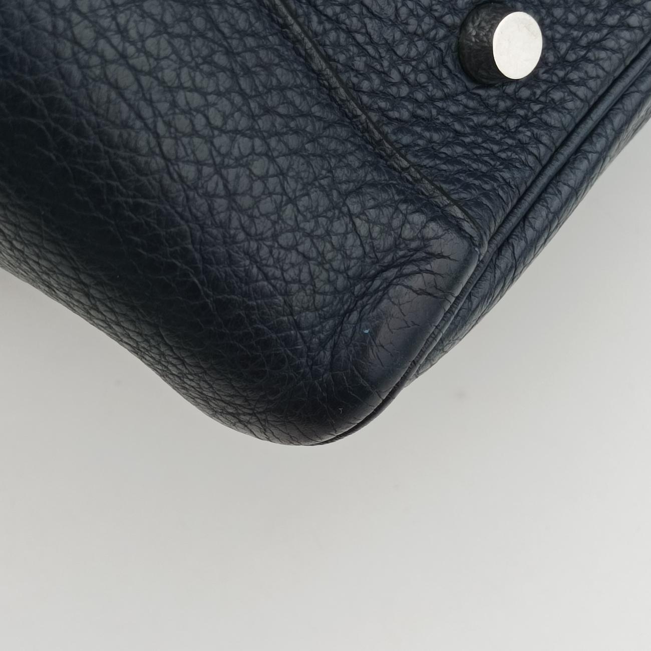 Vintage Hermes Lindy 34 Bleu Nuit Taurillon Clémence  shoulderbag | stylenewstar