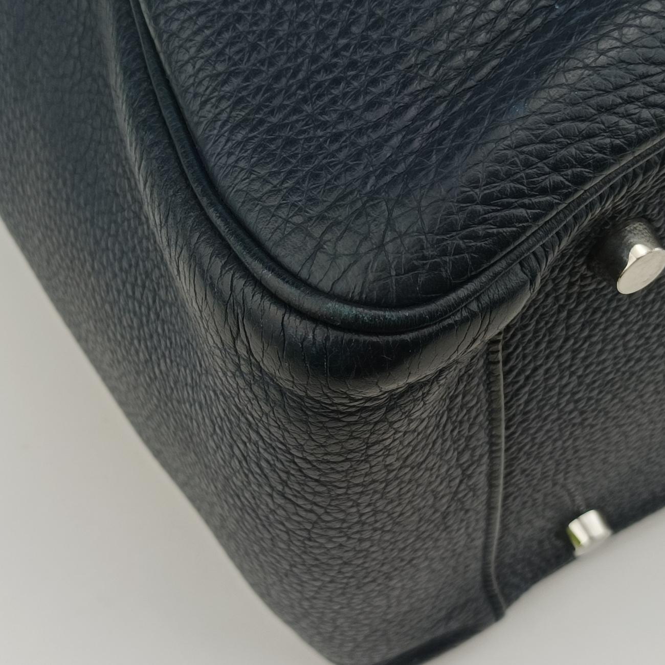 Vintage Hermes Lindy 34 Bleu Nuit Taurillon Clémence  shoulderbag | stylenewstar