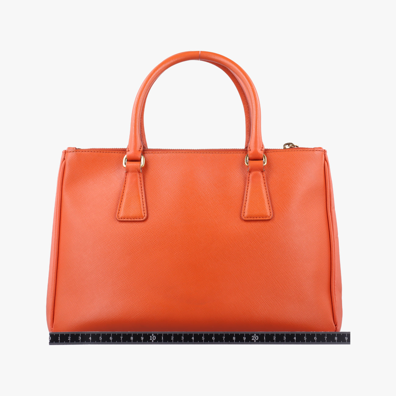Pre-owned Prada Galleria Orange SAFFIANO Leather BN2274 shoulderbag | stylenewstar
