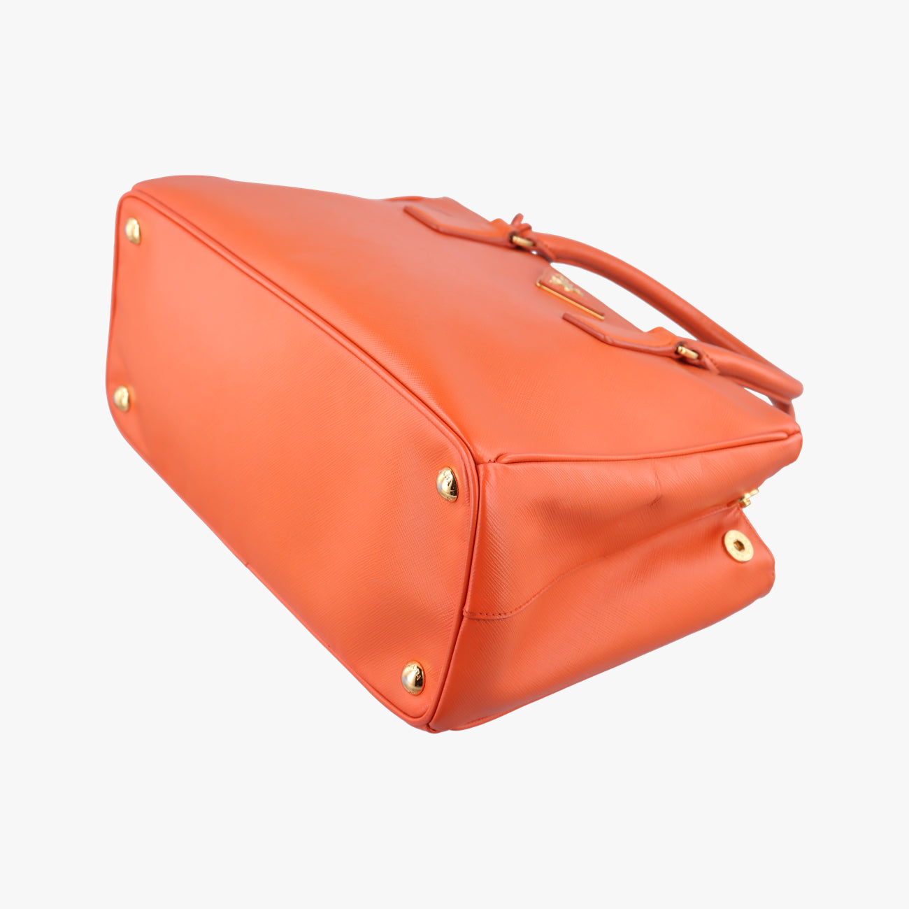 Pre-owned Prada Galleria Orange SAFFIANO Leather BN2274 shoulderbag | stylenewstar