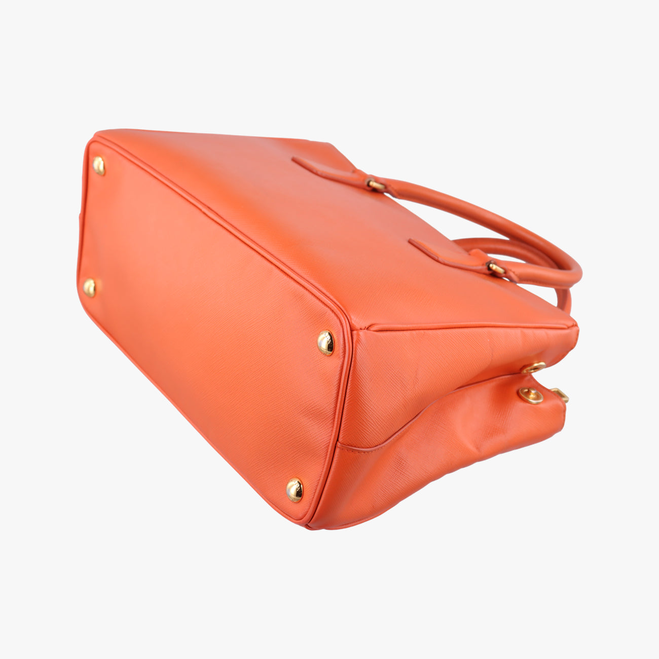 Pre-owned Prada Galleria Orange SAFFIANO Leather BN2274 shoulderbag | stylenewstar