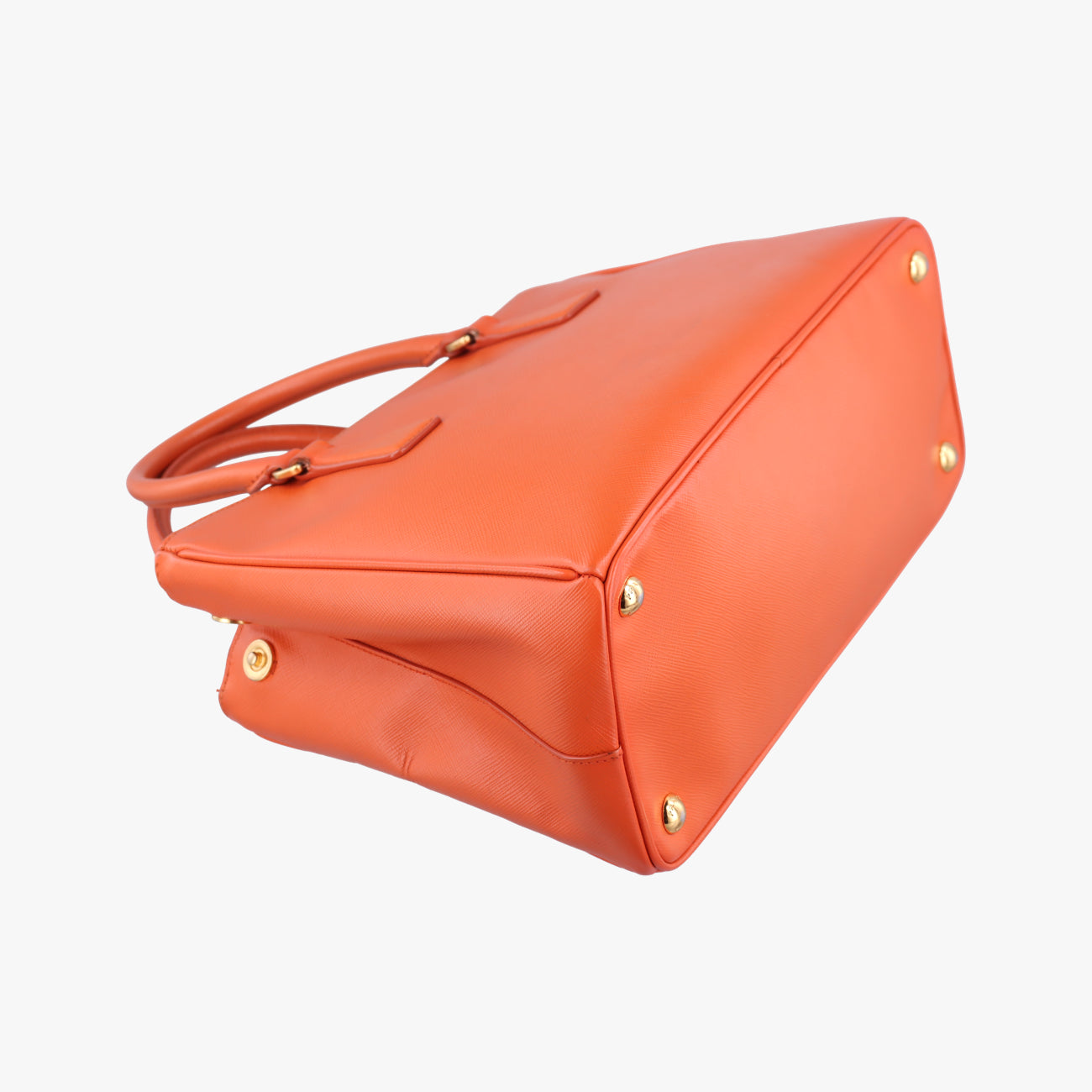 Pre-owned Prada Galleria Orange SAFFIANO Leather BN2274 shoulderbag | stylenewstar