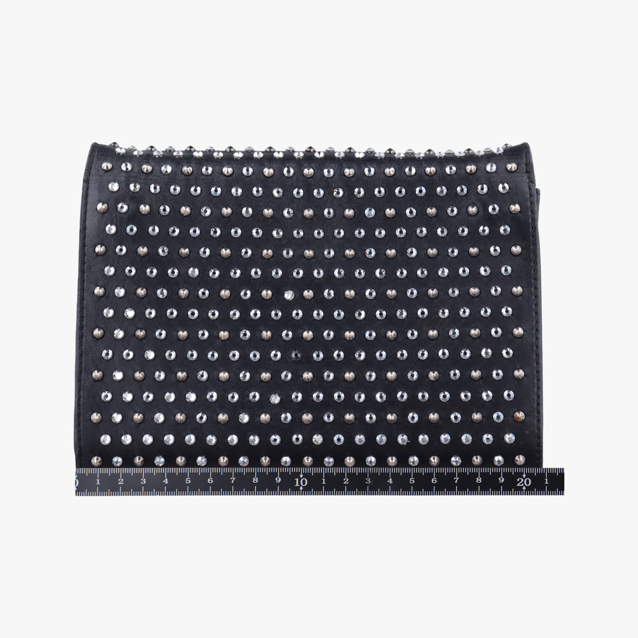 Secondhand VERSACE Studded Palazzo medusa Black Leather  shoulderbag | stylenewstar