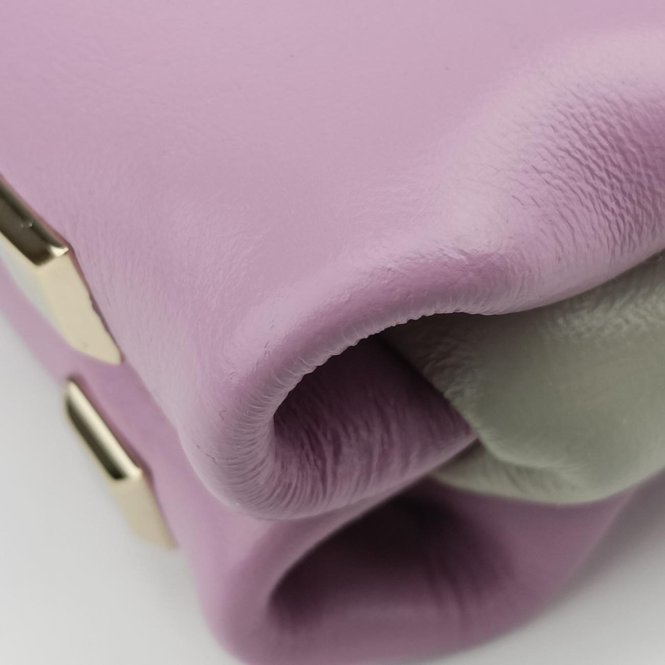 Pre-owned VERSACE La Medusa Blue×Pink lambskin  shoulderbag | stylenewstar