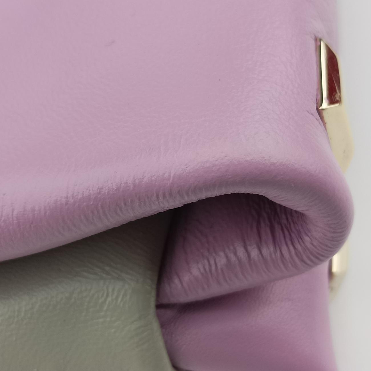 Pre-owned VERSACE La Medusa Blue×Pink lambskin  shoulderbag | stylenewstar