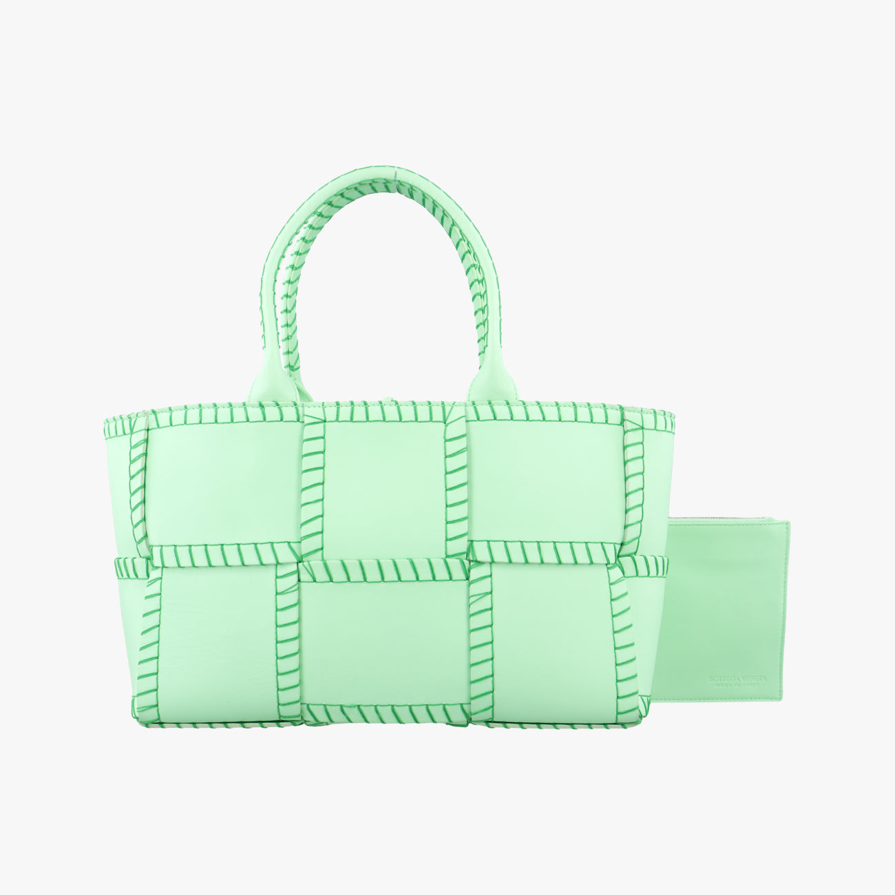 Pre-owned Bottega Veneta Arco Green lambskin  handbag | stylenewstar