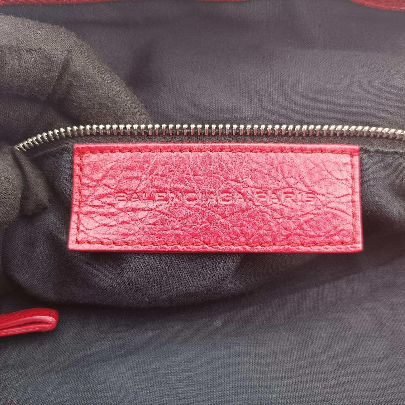 Pre-owned Balenciaga Classic Squash Red Leather  shoulderbag | stylenewstar