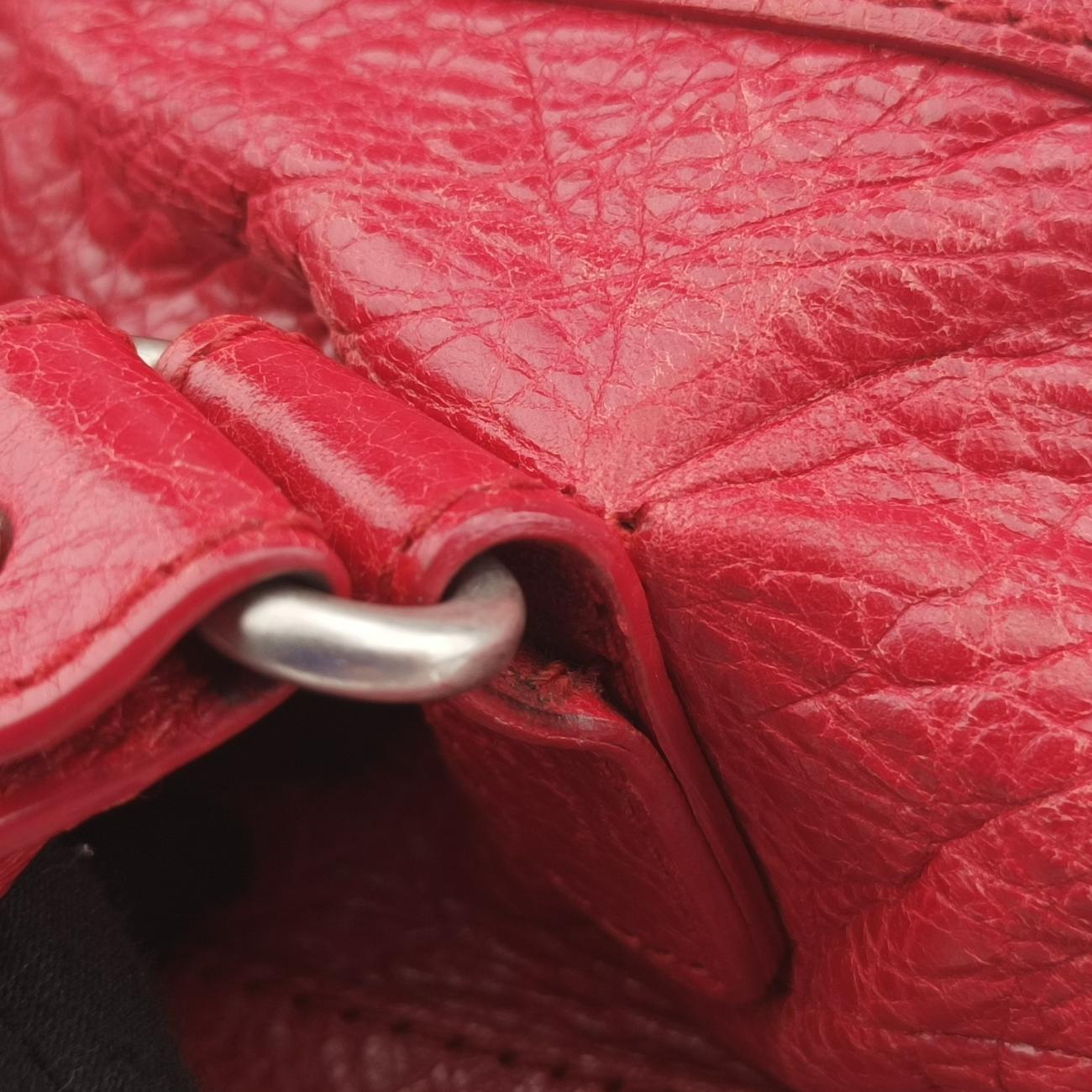 Pre-owned Balenciaga Classic Squash Red Leather  shoulderbag | stylenewstar