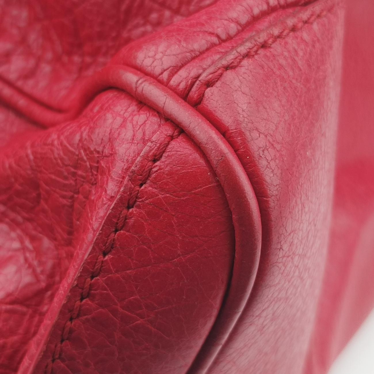 Pre-owned Balenciaga Classic Squash Red Leather  shoulderbag | stylenewstar