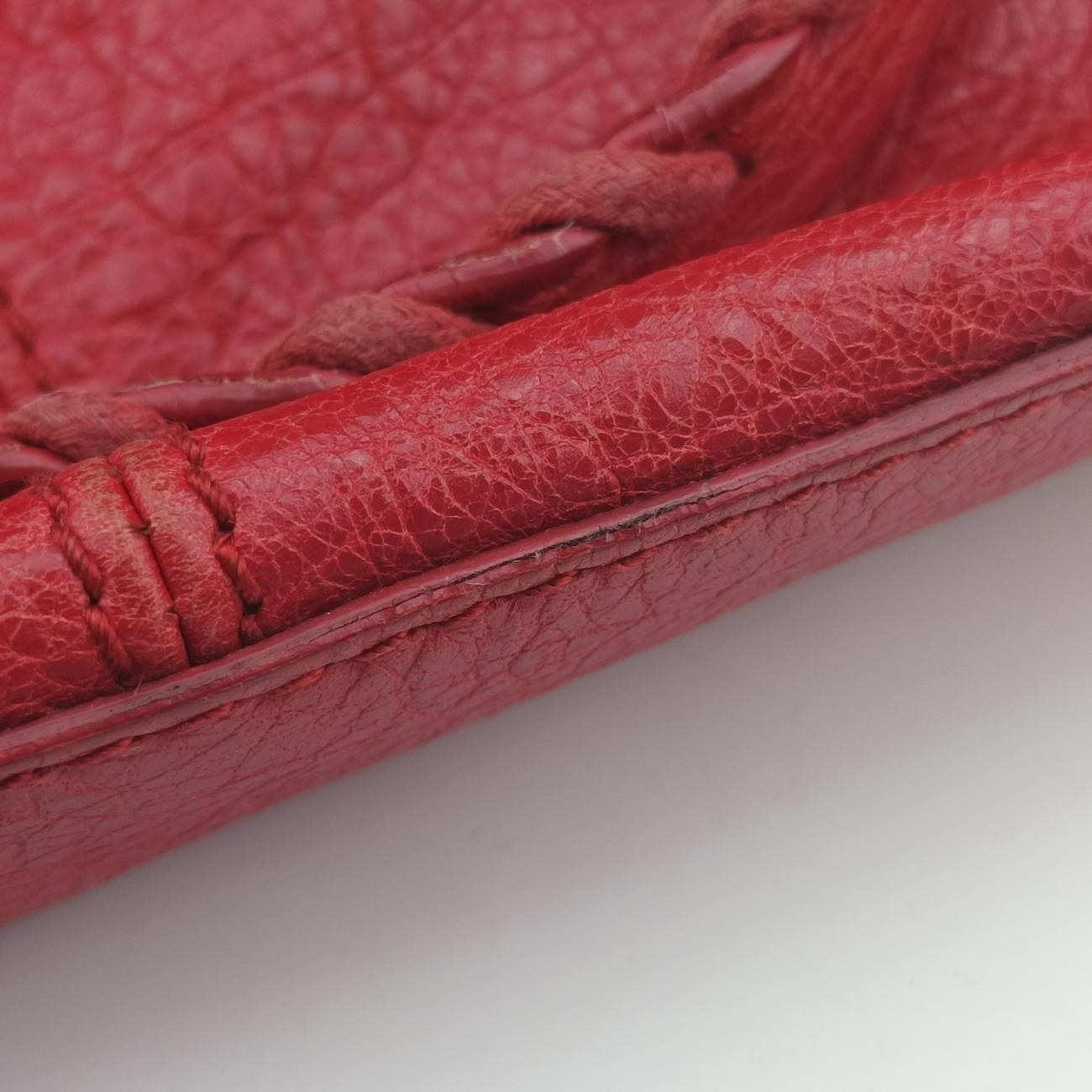 Pre-owned Balenciaga Classic Squash Red Leather  shoulderbag | stylenewstar