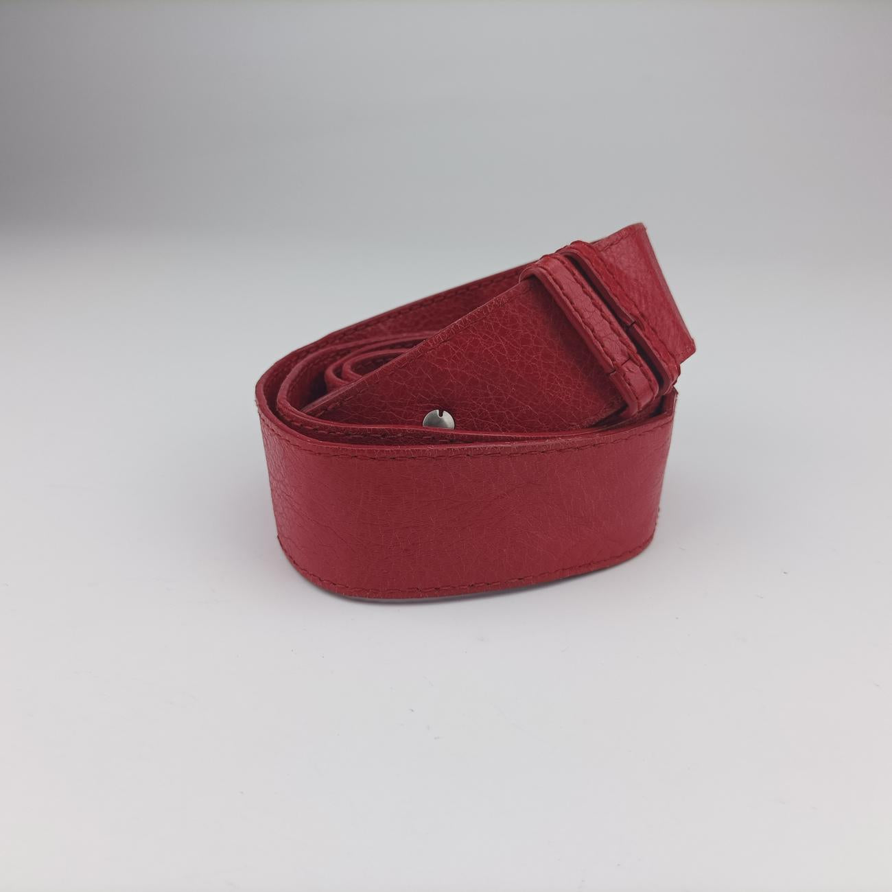 Pre-owned Balenciaga Classic Squash Red Leather  shoulderbag | stylenewstar