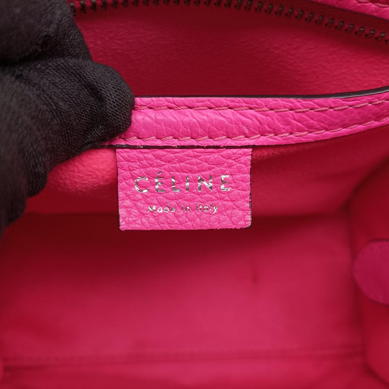 Secondhand Celine luggage nano shopper Rose Leather  shoulderbag | stylenewstar