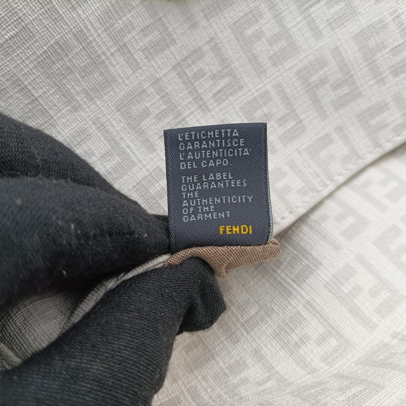 Pre-owned Fendi Baguette White PVC coated canvas 8BR180 handbag | stylenewstar