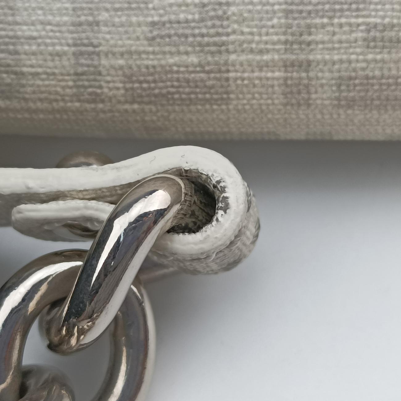 Pre-owned Fendi Baguette White PVC coated canvas 8BR180 handbag | stylenewstar