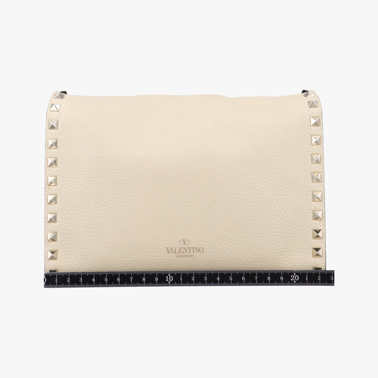 Pre-owned Valentino Rockstud White Leather  shoulderbag | stylenewstar