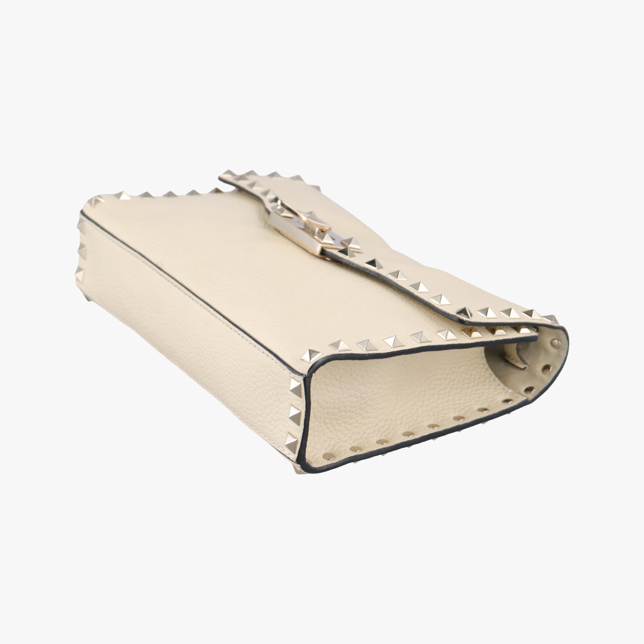 Pre-owned Valentino Rockstud White Leather  shoulderbag | stylenewstar