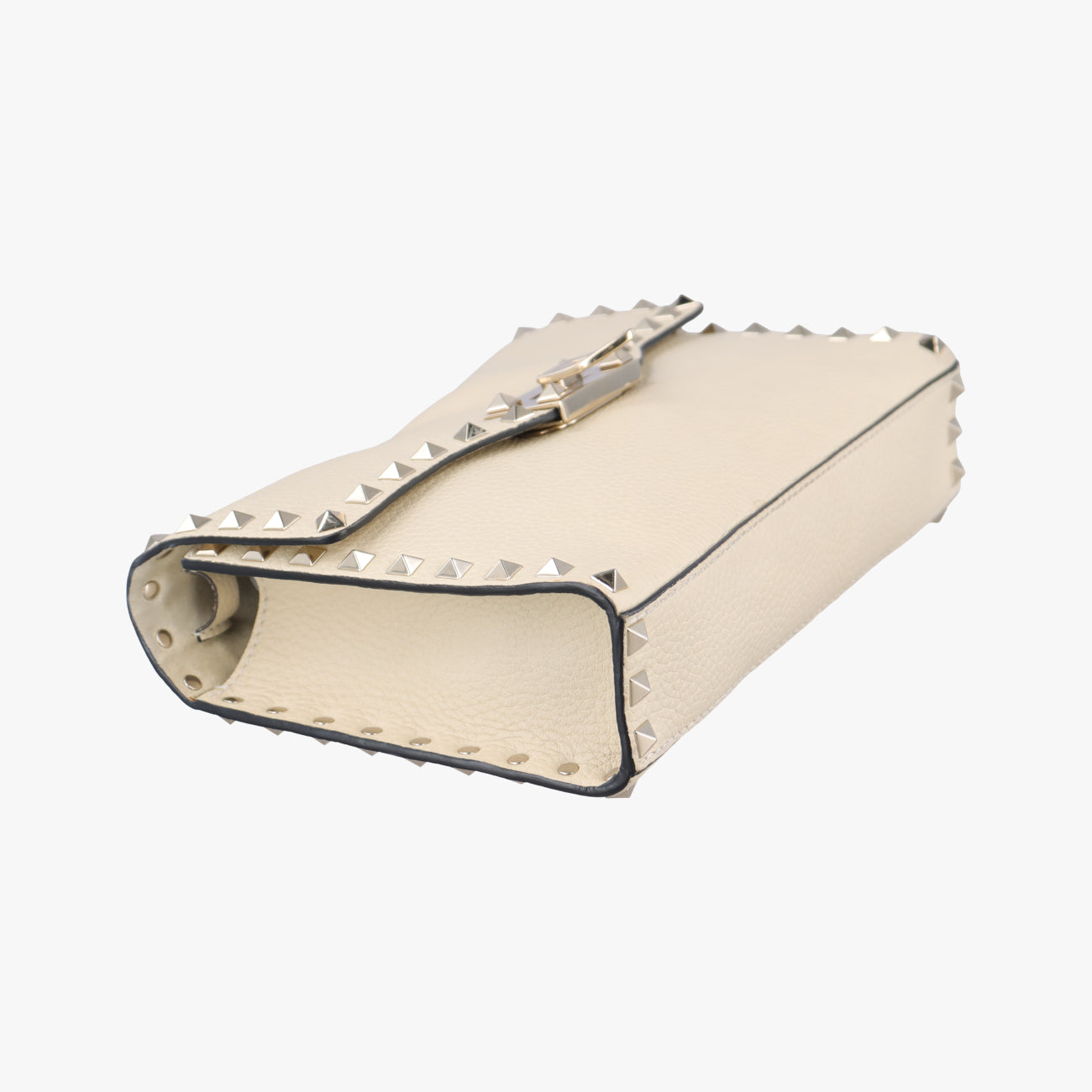 Pre-owned Valentino Rockstud White Leather  shoulderbag | stylenewstar