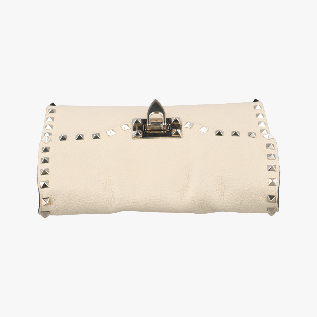 Pre-owned Valentino Rockstud White Leather  shoulderbag | stylenewstar