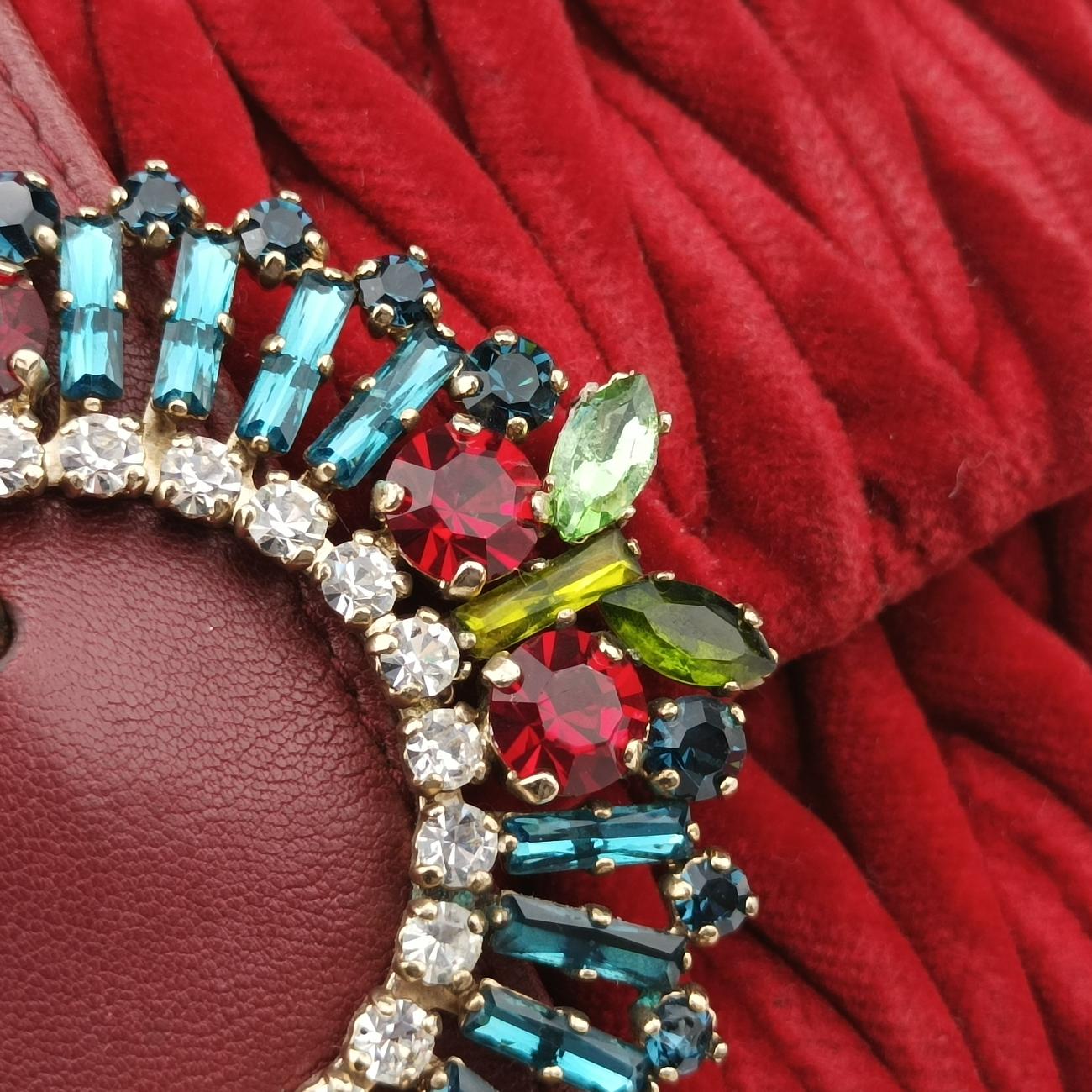 Vintage Miu Miu My Miu Red Velour  shoulderbag | stylenewstar