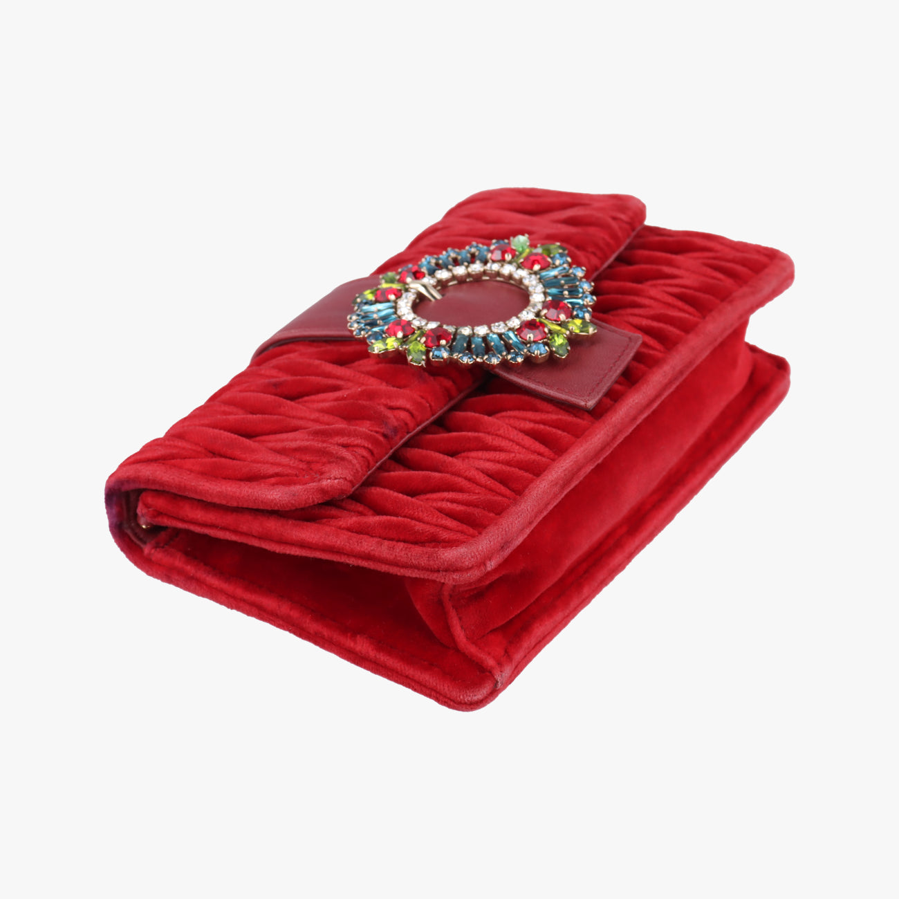 Vintage Miu Miu My Miu Red Velour  shoulderbag | stylenewstar