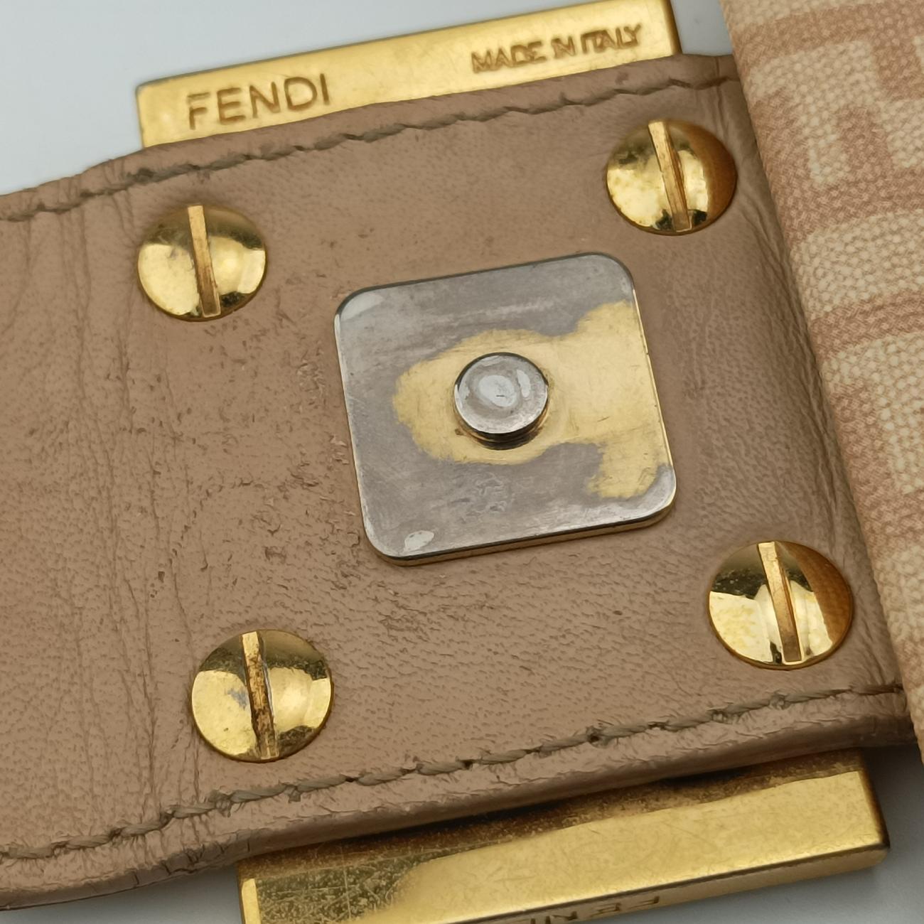 Vintage Fendi Baguette Zucchino Beige PVC coated canvas 8BR001 handbag | stylenewstar