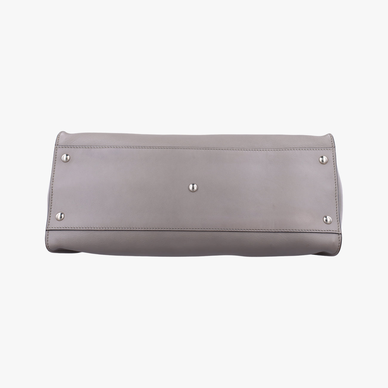 Pre-owned Fendi PEEKABOO Large Grey Leather 8BN210 shoulderbag | stylenewstar