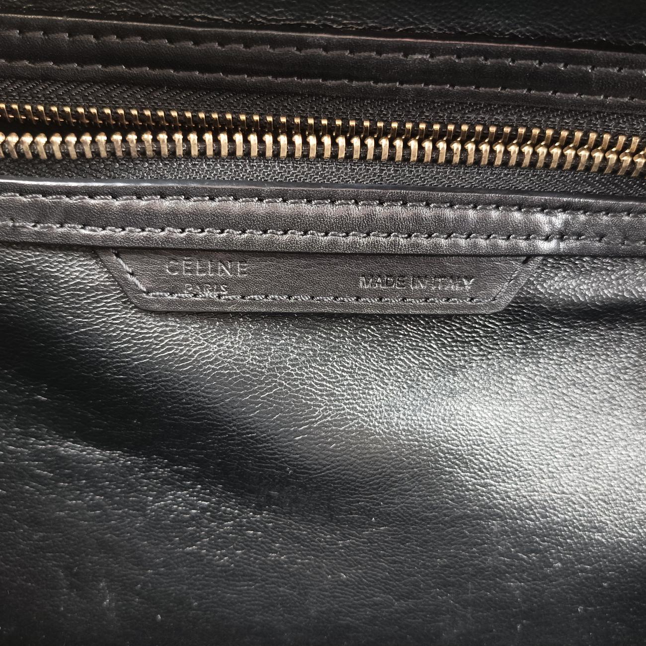 Vintage Celine Luggage Mini Shopper Brown x Green x Black Leather×Suede  handbag | stylenewstar