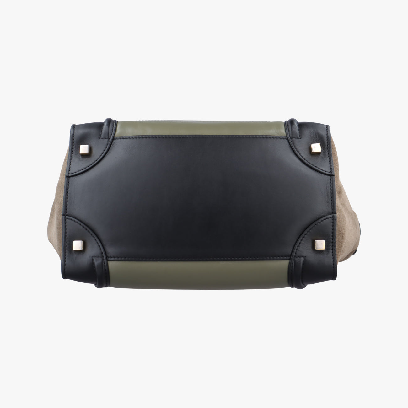 Vintage Celine Luggage Mini Shopper Brown x Green x Black Leather×Suede  handbag | stylenewstar