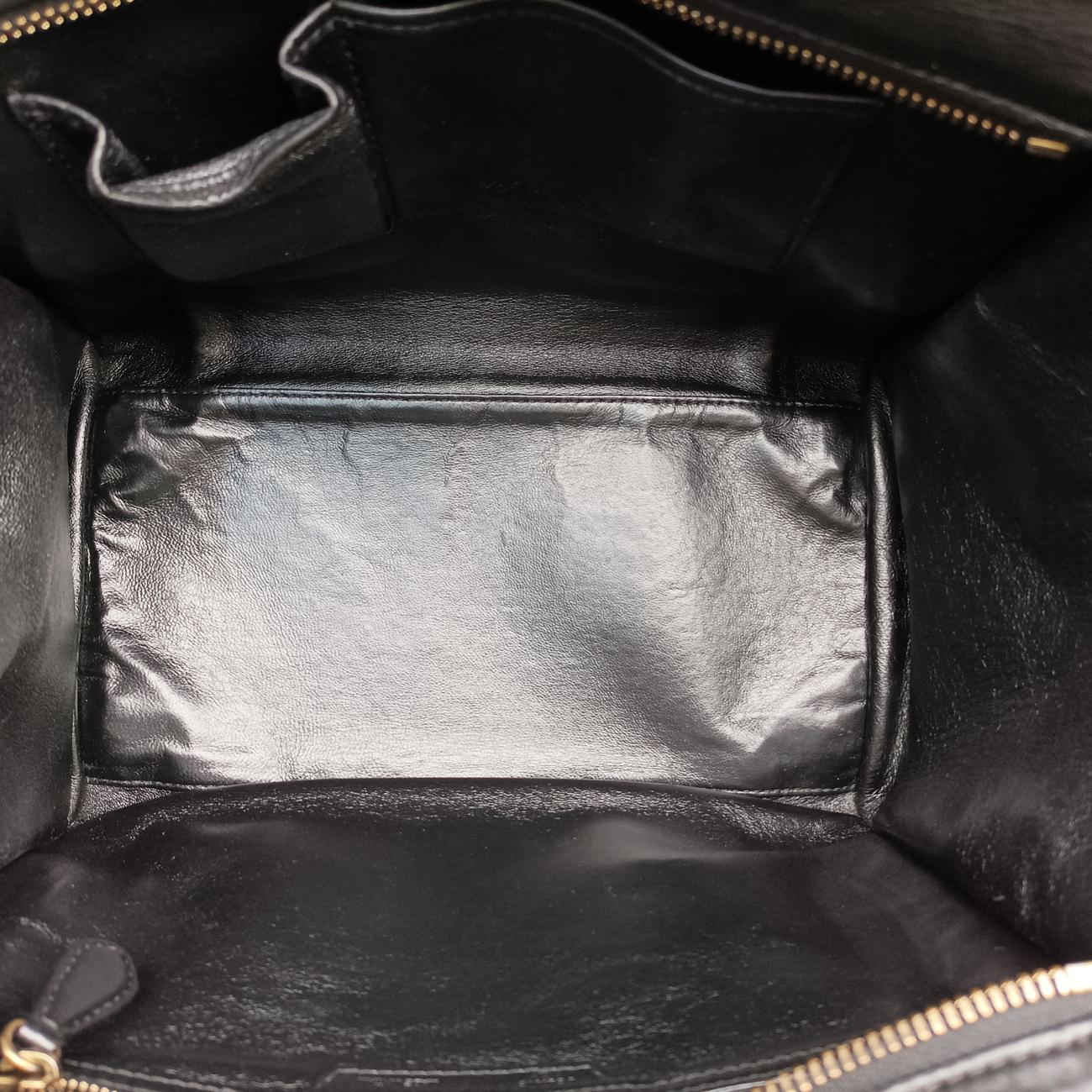 Vintage Celine Luggage Mini Shopper Brown x Green x Black Leather×Suede  handbag | stylenewstar