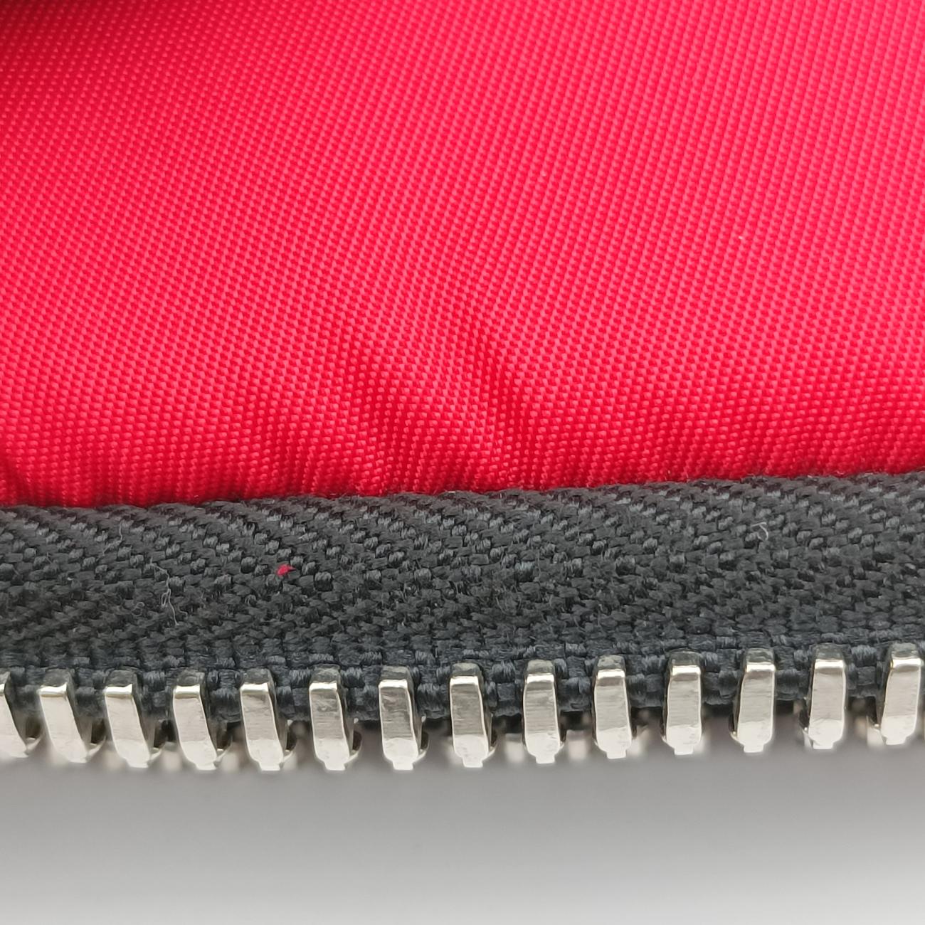 Pre-owned Prada Mini Pouch Coin Case Red×Black Nylon 1TT109 handbag | stylenewstar