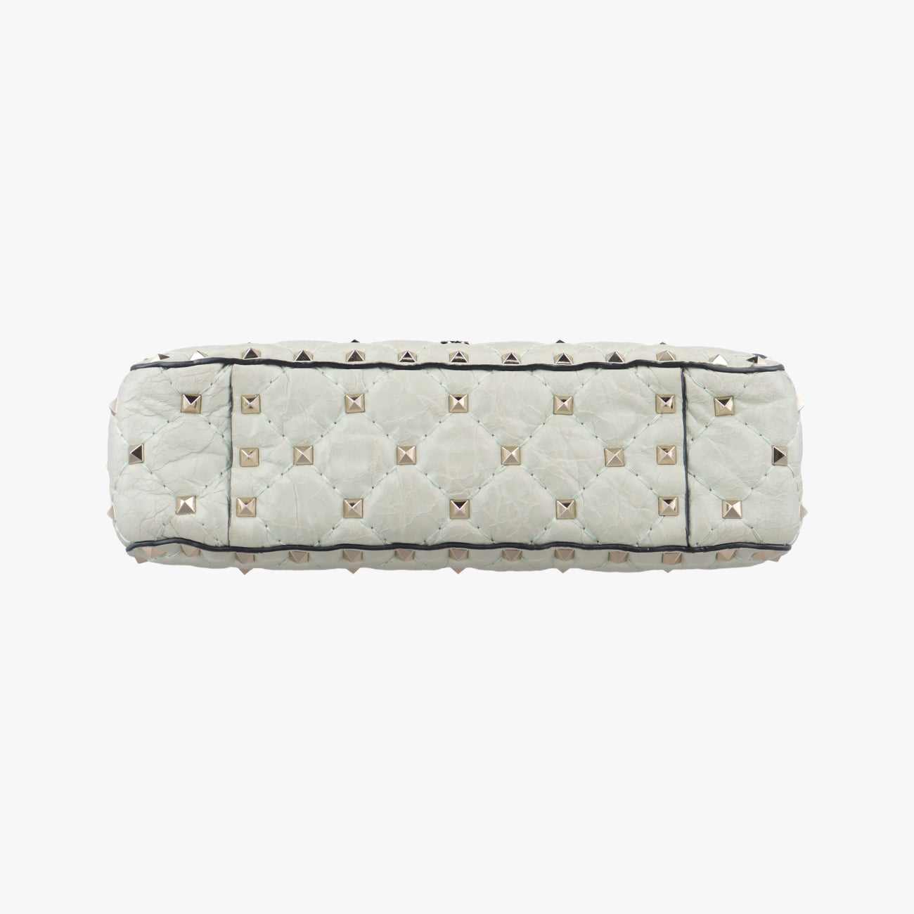 Pre-owned Valentino Rockstud SPIKE UP White Leather  shoulderbag | stylenewstar