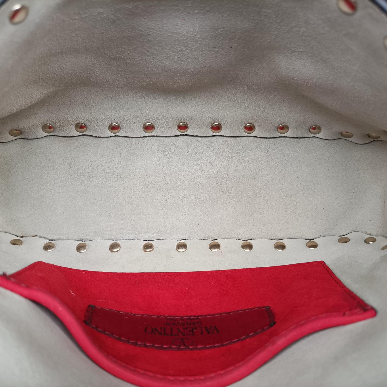 Pre-owned Valentino Rockstud SPIKE UP White Leather  shoulderbag | stylenewstar