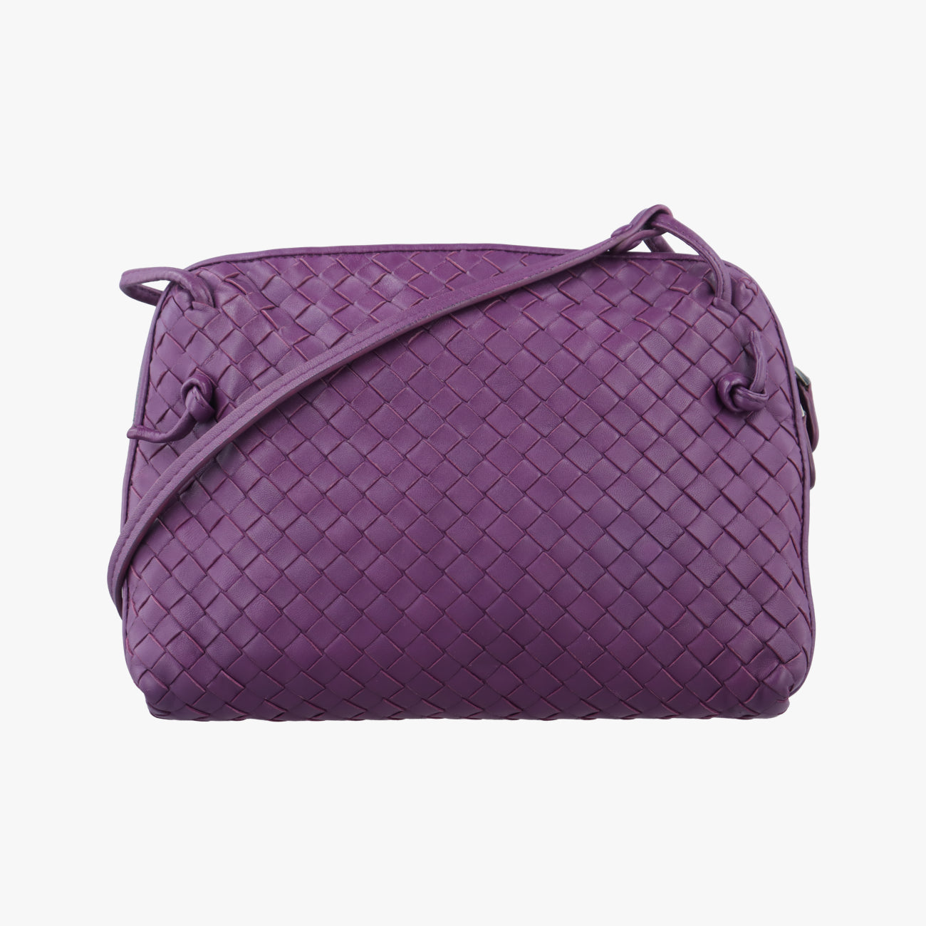 Vintage Bottega Veneta NODINI Intrecciato Purple lambskin  shoulderbag | stylenewstar